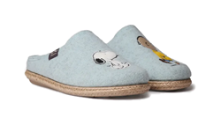 PANTOFOLE SNOOPY DA DONNA IN FELTRO CIELO